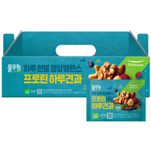 풀무원 프로틴 하루견과 선물세트 20g 25개입 (4개)_이미지