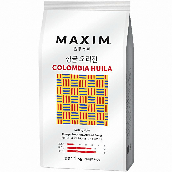 동서식품 맥심 싱글 오리진 콜롬비아 우일라 1kg (8개)