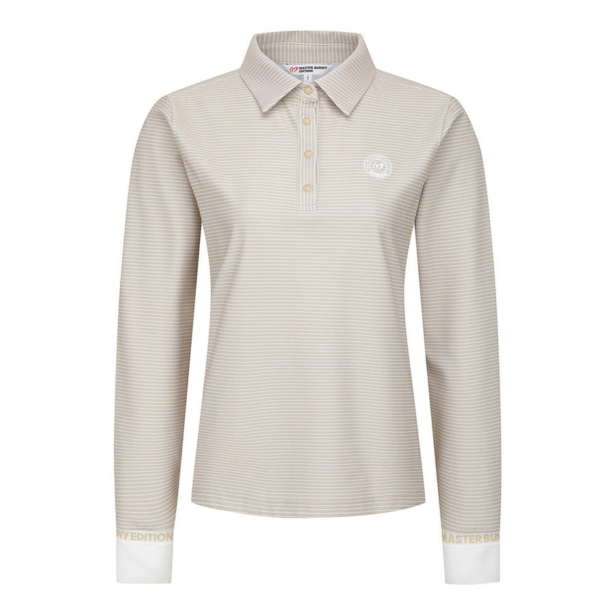 마스터바니에디션 스트라이프 하프버튼 긴팔티셔츠 421F1TO206_BG_이미지