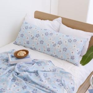 포홈 수플라워 인견 직대 롱쿠션 100x40 솜포함_이미지