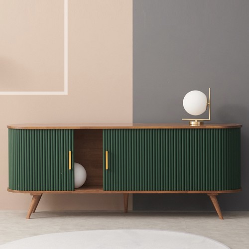 퍼니하우스 모리스 슬라이딩 원목 높은 거실장 1800_이미지