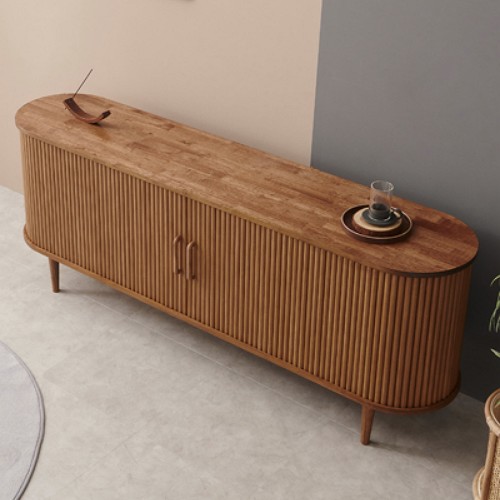 퍼니하우스 모리스 슬라이딩 원목 높은 거실장 1800_이미지