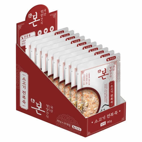본 영양간식 소고기 전복죽 80g (10개)_이미지