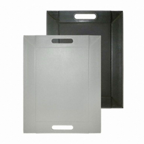 [불명] 프리폼 양면 트레이 식탁매트 중 (그레이&블랙)_이미지