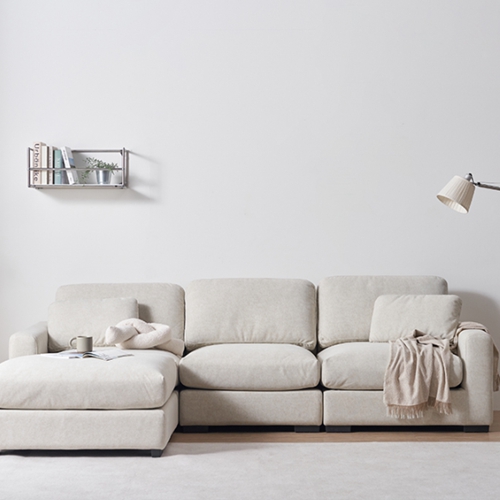 파로마 아리아나 모듈 풀커버 아쿠아 패브릭 소파 4인용 (스툴포함)_이미지