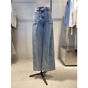 SISLEY 여성 아웃 포켓 와이드 데님 팬츠 SADPC5531_이미지