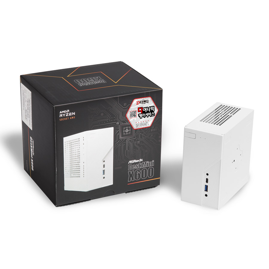 ASRock DeskMini X600 R5 8600G 120W White M.2 ��ص���