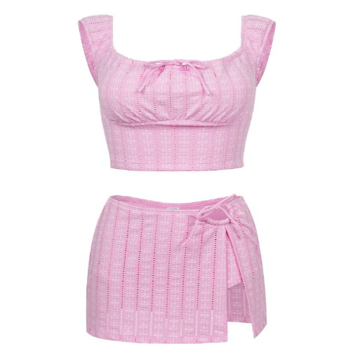 코랄리크 여성 로맨틱 데이지 비키니 핑크 CQ-LS2F301-PK_이미지