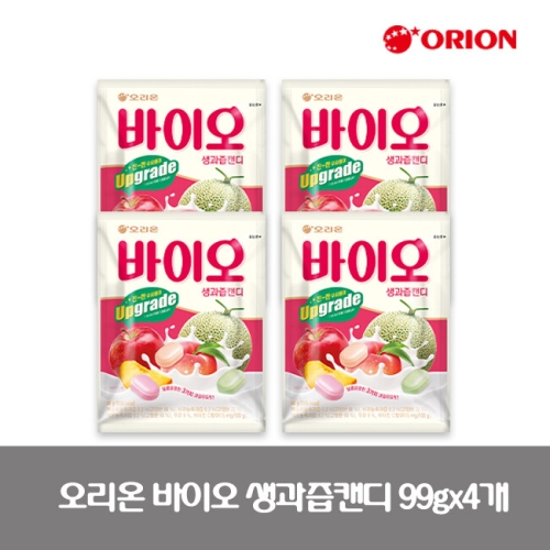 오리온 바이오 생과즙 캔디 99g (4개)_이미지