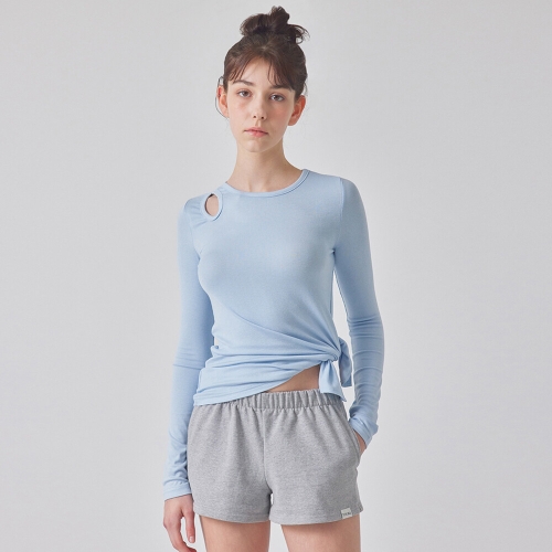 연승어패럴 탑걸 SHOULDER CUT-OUT LONG SLEEVE TOP_T416TP121 WH