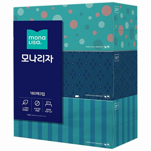 모나리자 미용티슈 180매 (3입) (8팩(24입))_이미지
