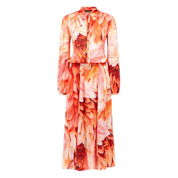 로베르토 까발리 카발리 플루마지 프린트 미디 셔츠 드레스 SWT1176DL71 T