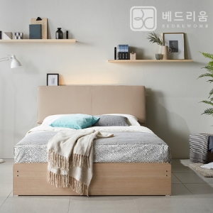  베드리움 멀티수납헤드 탑조명 LED침대 Q [독립스프링]