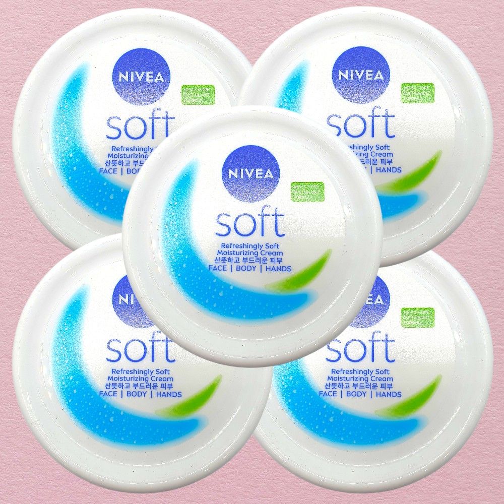 니베아 리프레싱 소프트 모이스처라이징 크림 용기형 200ml (5개)_이미지