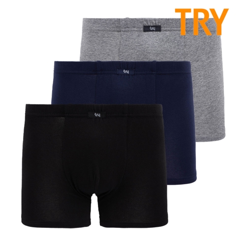 TRY 남성 면드로즈 인밴드 단색 학생팬티 사각팬티_TMDROM7 (1매)_이미지