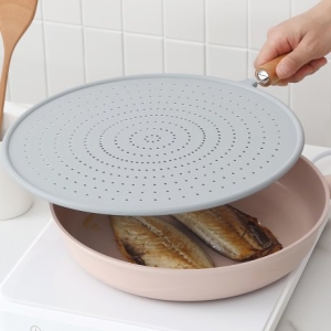 리빙스토리 실리콘 후라이팬 뚜껑 기름튐방지 덮개 후라이팬덮개 30cm_이미지