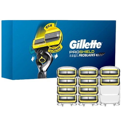 질레트 2024 프로쉴드 옐로우 면도날 (10개)_이미지