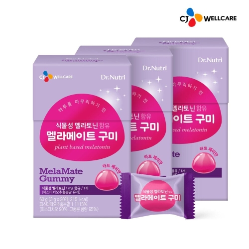 닥터뉴트리 식물성 멜라토닌 함유 멜라메이트 20구미 (3개)