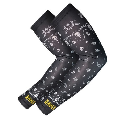 RAVER 패턴 여름 쿨 팔토시 2p (블랙스컬)