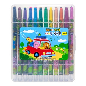 보성아이엔디 곰곰이와 친구들 다이알 색연필 (24색)_이미지