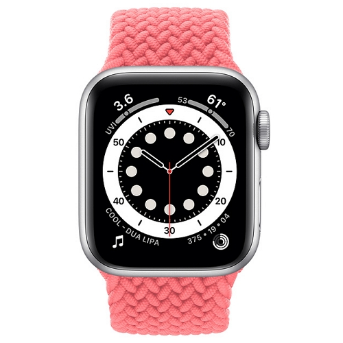 APPLE 워치 시리즈6 40mm Cellular 실버 알루미늄 (브레이드 솔로 루프)