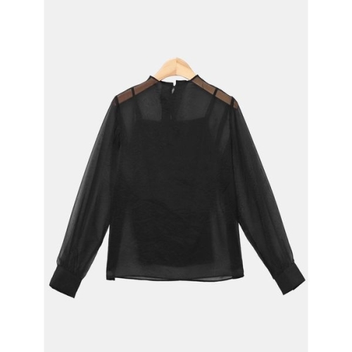 엘케이트 여성 시스루 가을 블라우스 레이어드 나시셋업 하객룩 LCC007