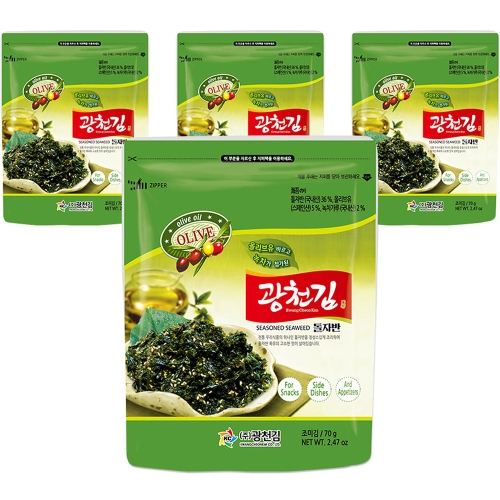 올리브 광천 돌자반 볶음 70g 4개
