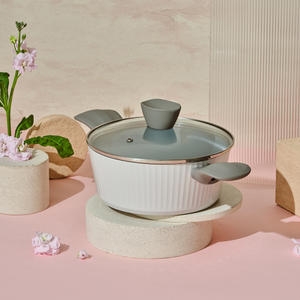 SGC솔루션 글라스락 셰프토프 플리츠 IH 양수냄비 [20cm+유리뚜껑]