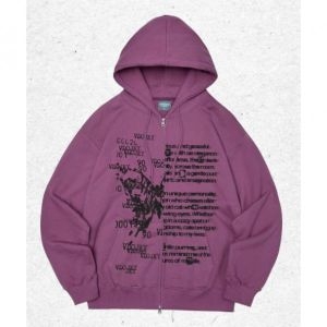 비디오자키 VIDEO JOCKEY 나비효과 후드 집업 바이올렛 VJ24D847VI 1367995