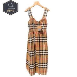버버리 여성 딜라일라 빈티지 체크 민소매 셔링 원피스 80843131_이미지