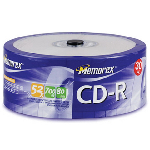 Memorex CD-R 700MB 52x 케익 30장_이미지
