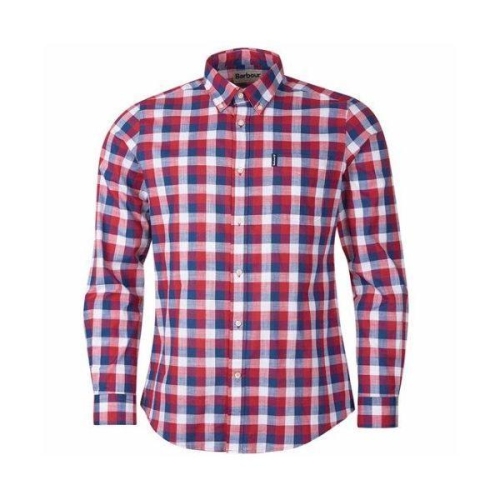바버 MSH4890RE51 깅엄 25 테일러드 셔츠 레드 남성 셔츠TR
