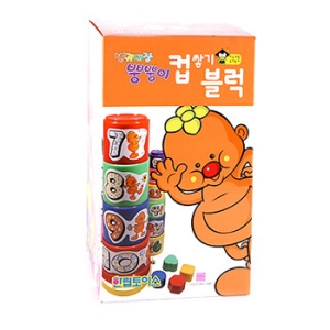 한립토이스 뿡뿡이 컵쌓기 블럭 뿡뿡이컵쌓기 방귀대장 뿡뿡이 타_이미지
