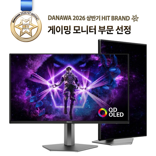 알파스캔 에이건 AG326UZD 게이밍 4K UHD OLED 240 USB-C HDR 400 Ai 멀티스탠드 무결점