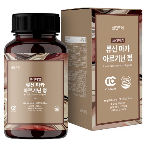 클린코어 류신 마카 아르기닌 60정이미지입니다. 누르면 해당 게시물로 새창이동합니다.