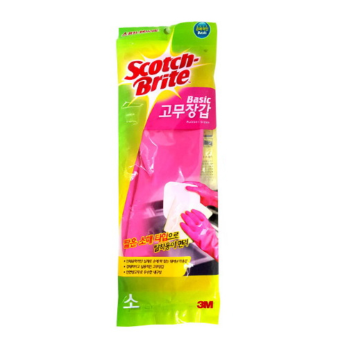 3M 스카치브라이트 베이직 고무장갑 (소) (3켤레)
