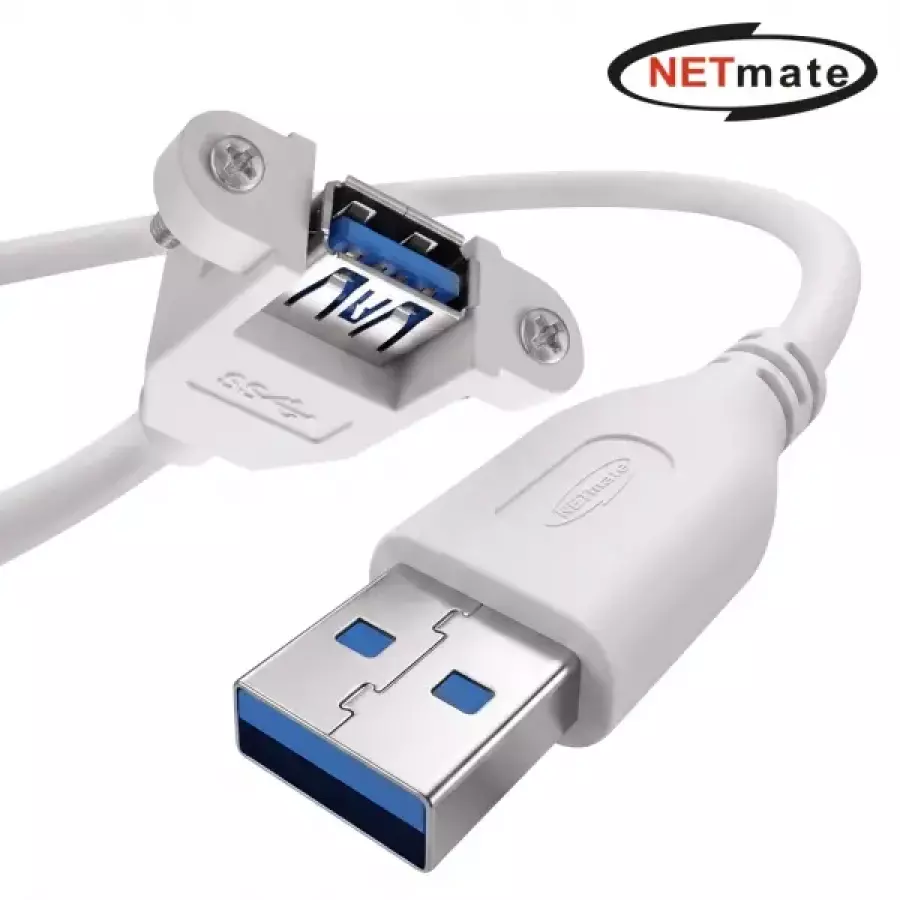 강원전자 넷메이트 USB3.0 연장 AM-AF 판넬형 케이블 (NMC-UF315SW, 1.5m)_이미지
