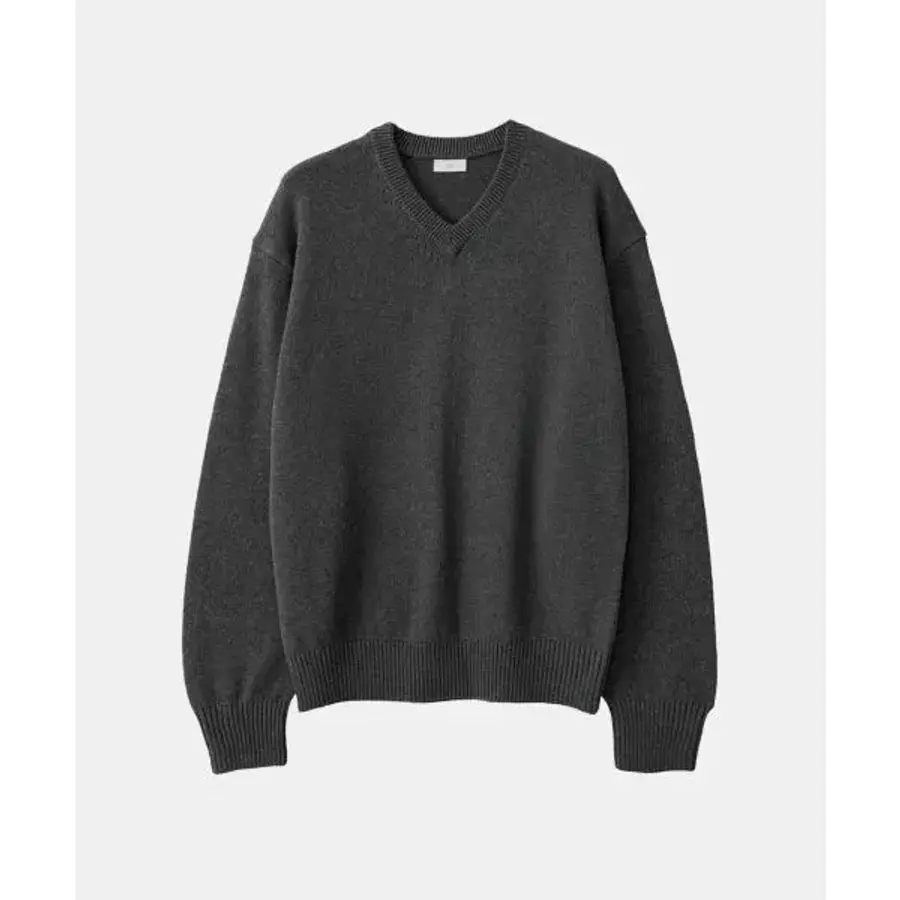 애습 ASP 코튼 브이넥 니트 멜란지 차콜 ASP 7KN100MC 3033033