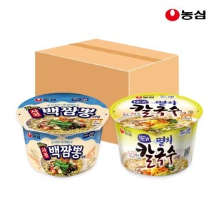 농심 멸치칼국수 사발 75g 8개 + 사천백짬뽕 75g 8개 / 컵라면_이미지