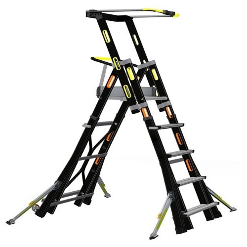 월드전자 CNS K사다리 높이조절형 6점지지 사다리 KLB205-TSM [5단]