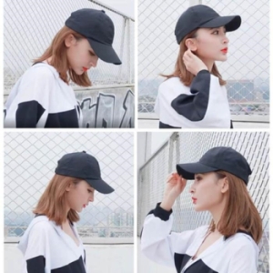 라일리 Rly 연예인볼캡 무지 여자 모자 소두 착시 블랙 컬러 10267799A