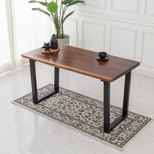 퍼스웰  로딘 장미목원목 우드슬랩 식탁 1350 (의자별도)