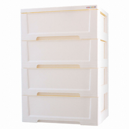 보노하우스 블랑 모던 서랍장 4단 화이트 불투명_이미지