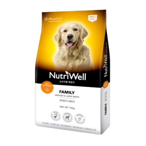 제일펫푸드 뉴트리웰 패밀리 15kg (2개)