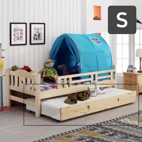 스페이스 원목 슬라이딩 하부침대 S