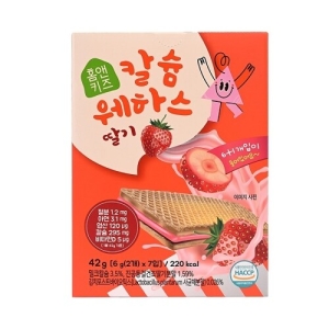 홈앤키즈 칼슘 웨하스 딸기 42g