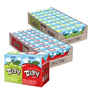 매일유업 피크닉 사과 200ml 24개 + 청포도 200ml 24개 (1개)