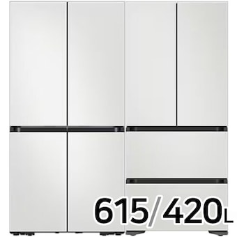 삼성전자 비스포크 키친핏 코타 <b>RF60DB9KF1AP</b> + RQ42DB94R2AP (화이트)