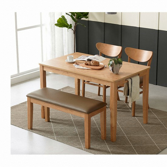 핀란디아 콜린 식탁 1200 (의자2개+벤치1개)