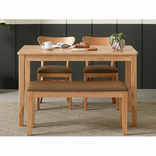 핀란디아 콜린 식탁 1200 (의자2개+벤치1개)_이미지